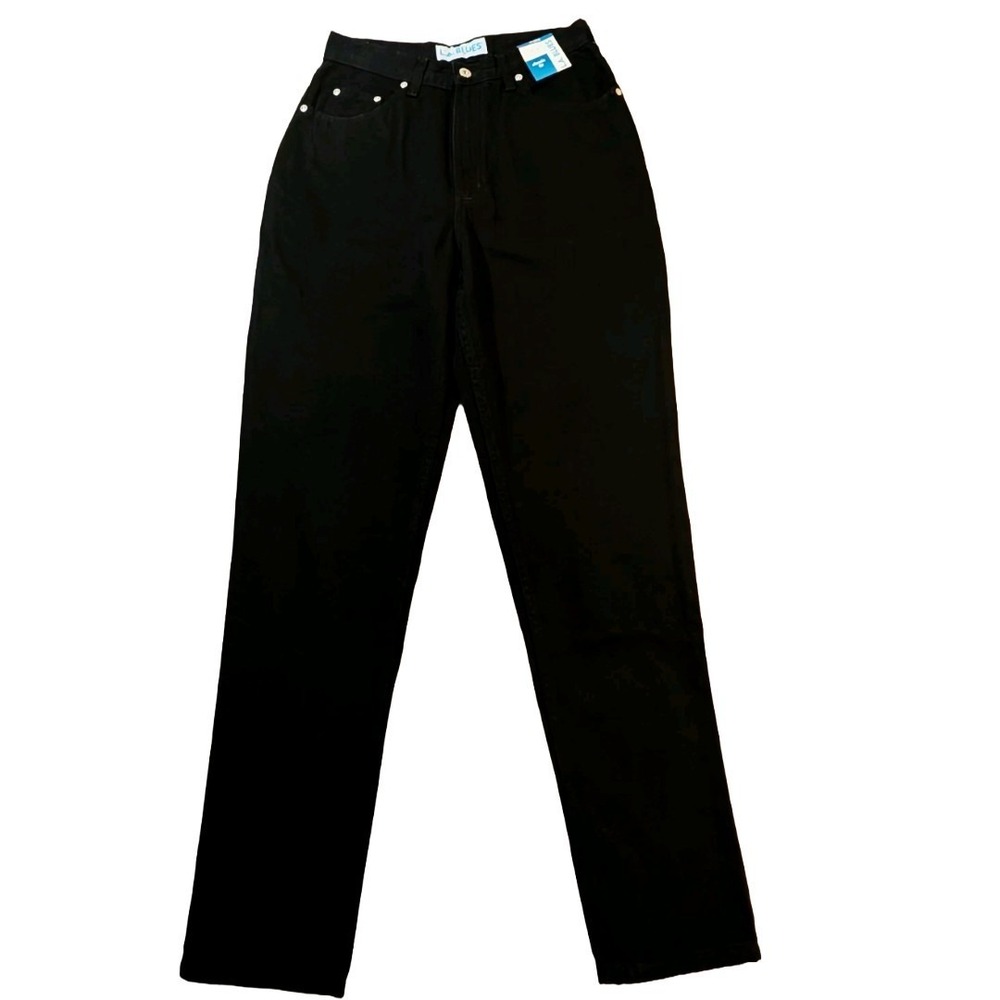 La Blues Womens Mom Jeans Classic Fit Black New With Tags Size 10 Tall‎ NWT